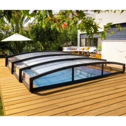 Canopia Palram | - Telescopische Zwembadoverdekking Majorca - Grijs - 6,7x4,6m