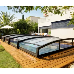Palram | Canopia - Telescopische Zwembadoverdekking Majorca - Grijs - 8,7x4,6m