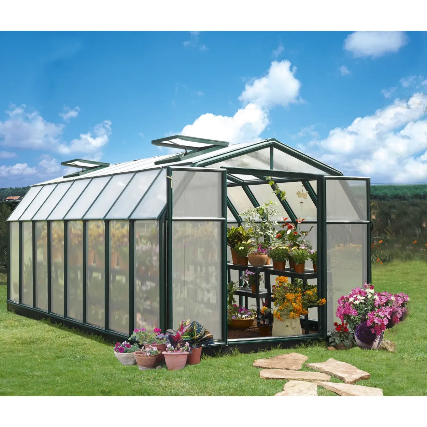 Palram-Canopia tuinkas Hobby Gardener groen 13,7m²