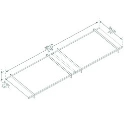 Palram | Canopia - Veranda- en deurluifel Nancy - Helder - 301x94x14cm