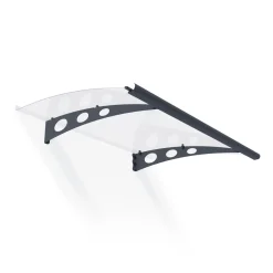 Canopia Palram - | Veranda- en deurluifel Garamond - Helder - Donkergrijs - 135x90x18cm