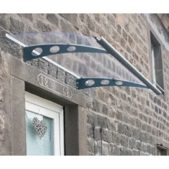 Canopia Palram - | Veranda- en deurluifel Garamond - Helder - Donkergrijs - 135x90x18cm