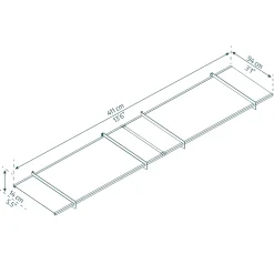 Canopia Palram | - Veranda- en deurluifel Nancy - Helder - 411x94x14cm