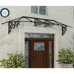 Canopia Palram | - Veranda- en deurluifel Lily - Helder - Zwart - 70x88x319cm