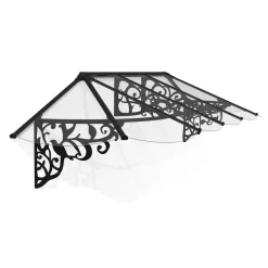 Canopia Palram | - Veranda- en deurluifel Lily - Helder - Zwart - 70x88x319cm