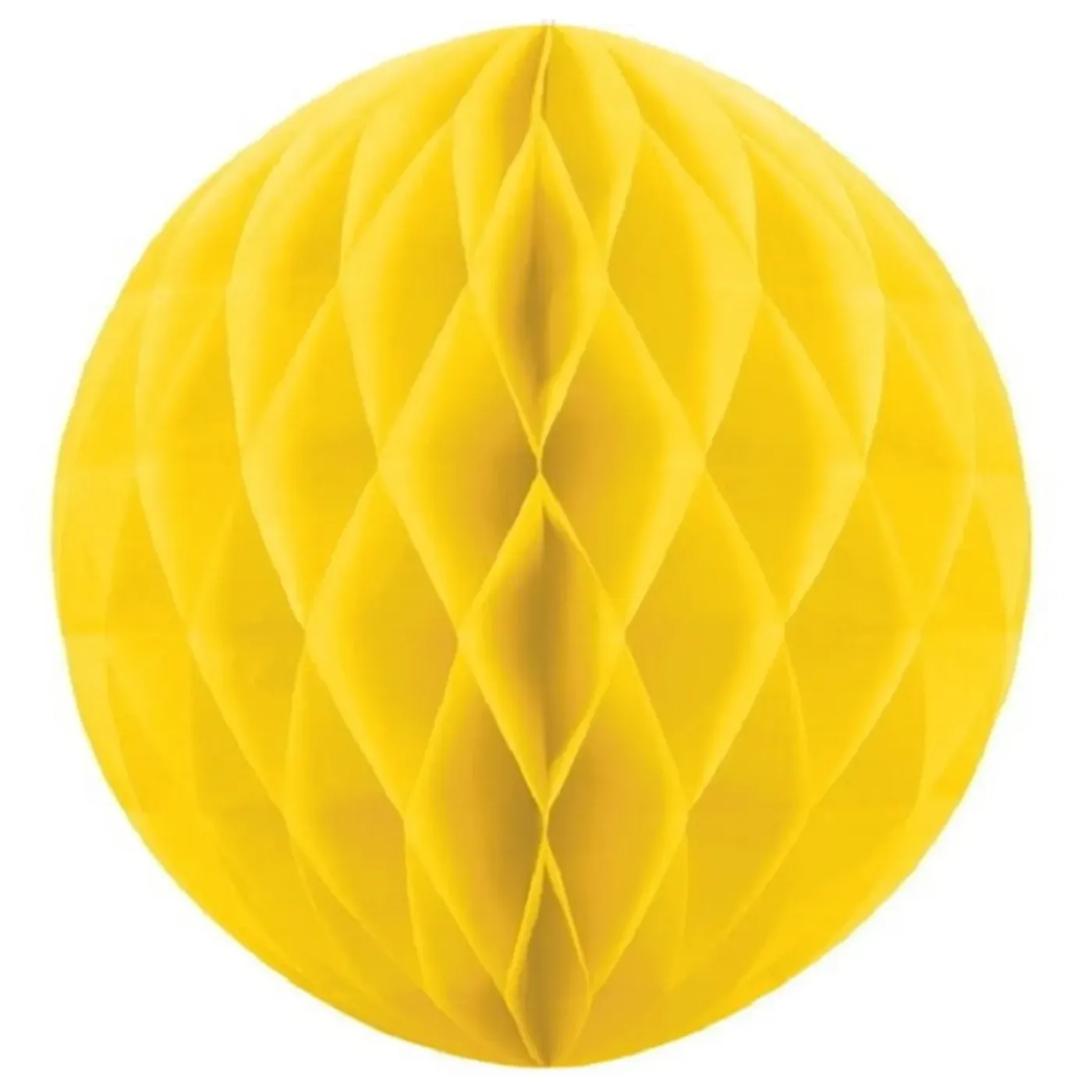 Overig Papieren Kerstballen - Geel - 10 Cm - Versiering