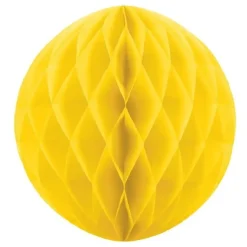 Overig Papieren Kerstballen - Geel - 10 Cm - Versiering