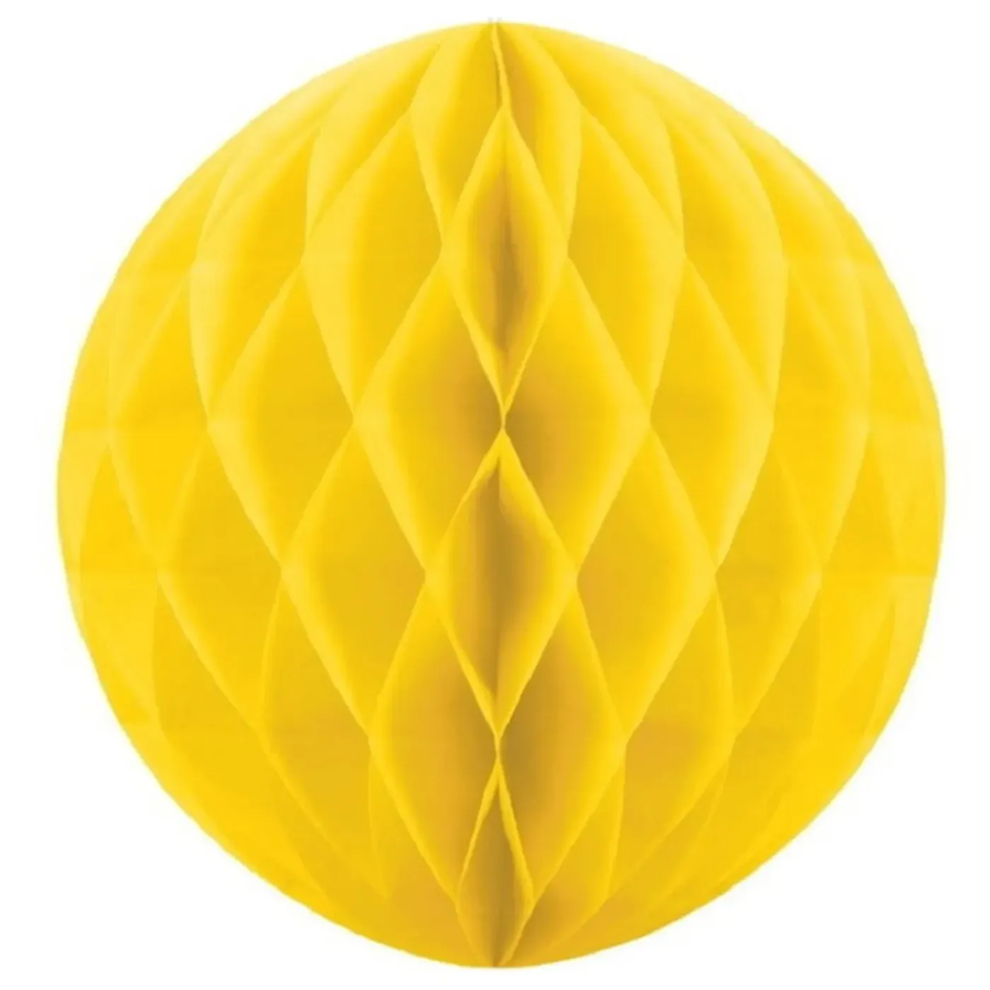 Overig Papieren Kerstballen - Geel - 10 Cm - Versiering
