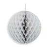Papieren Kerstballen - Grijs - 10 Cm - Versiering