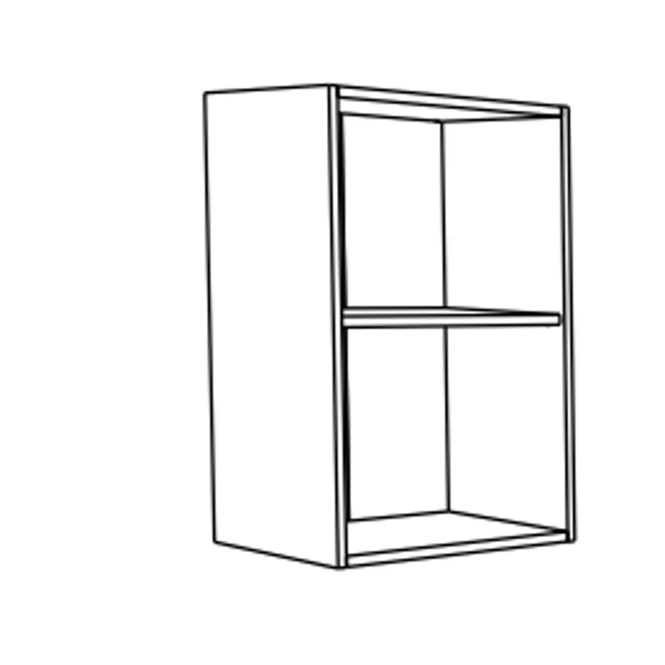Paprika bovenkast 50cm geborsteld eik melamine