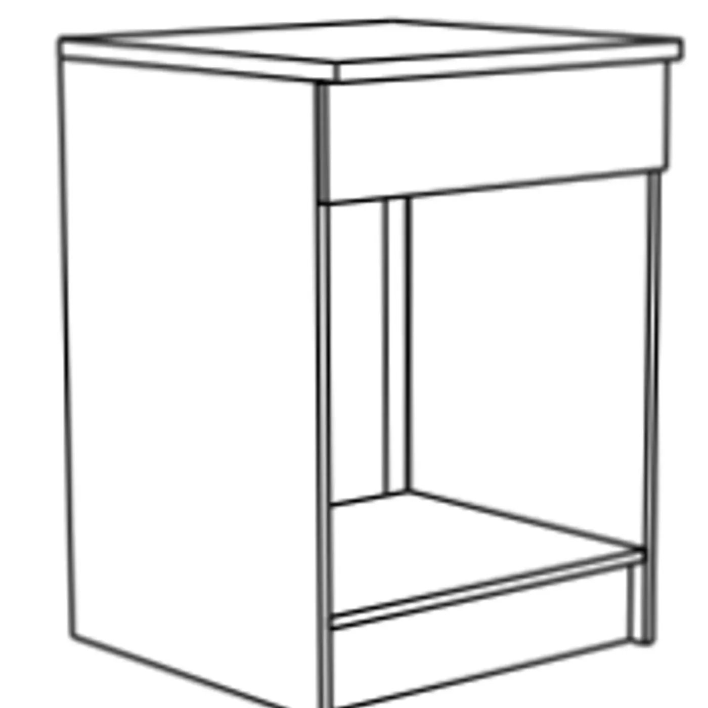Overig Paprika kast voor oven 60cm geborsteld eik melamine