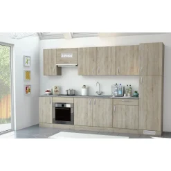 Paprika meubel voor dampkap 60cm geborsteld eik melamine