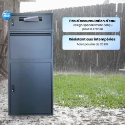 ParcelXL - Pakketbrievenbus met apart Postvak - Anti-diefstal - Vrijstaande Pakketbox