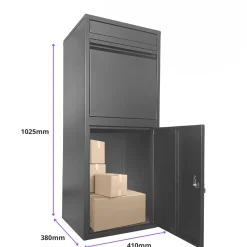 ParcelXL ® - Pakketbrievenbus - Pakketbox - Vrijstaand - Brievenbus Hangend - Antraciet - XXL - Post