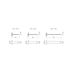 parijse paperclip assorti per 30 messing
