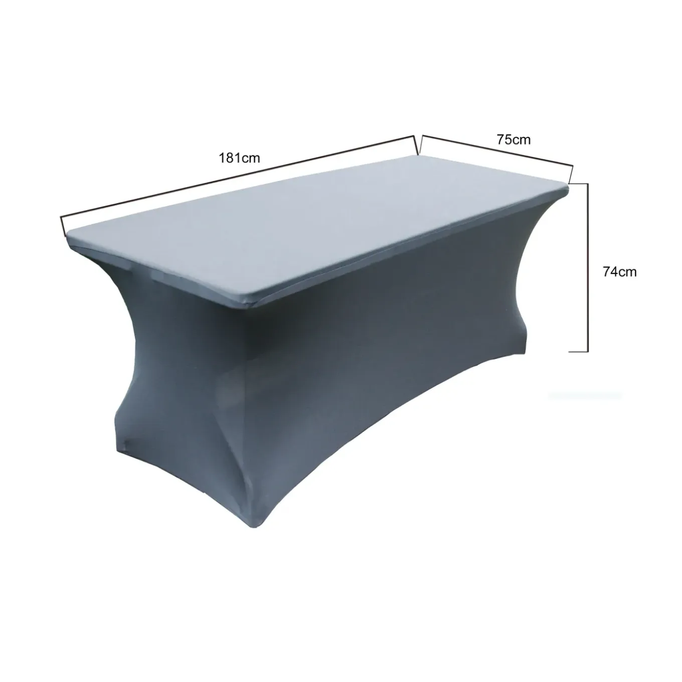 Partytafelhoes CP Fiesta zwart 181x75x74cm