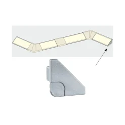 Paulmann eindkap Delta Profil aluminium - 2 stuks