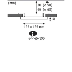 Paulmann inbouwpaneel Veluna Varifit frameloos 125mm 8,5W