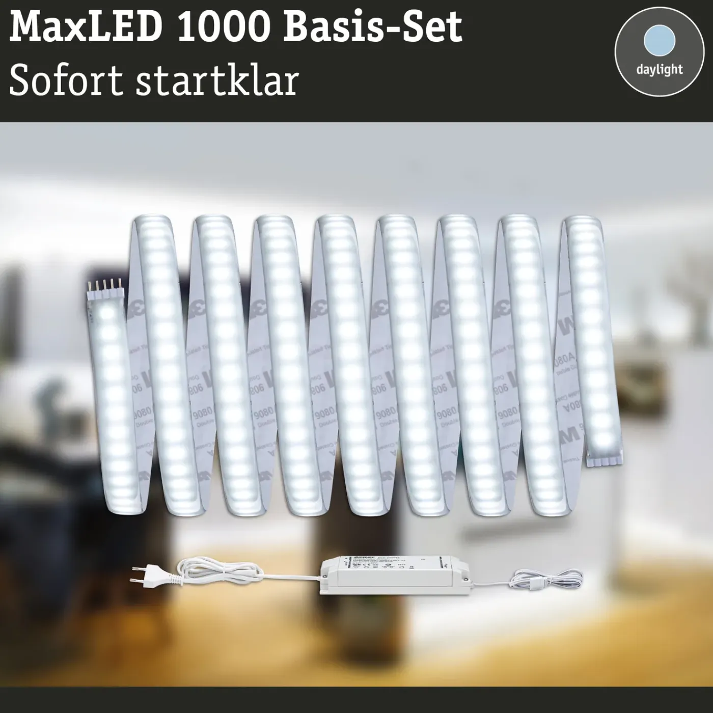 Paulmann ledstrip MaxLED 1000 3m basisset daglicht wit gecoat 34W