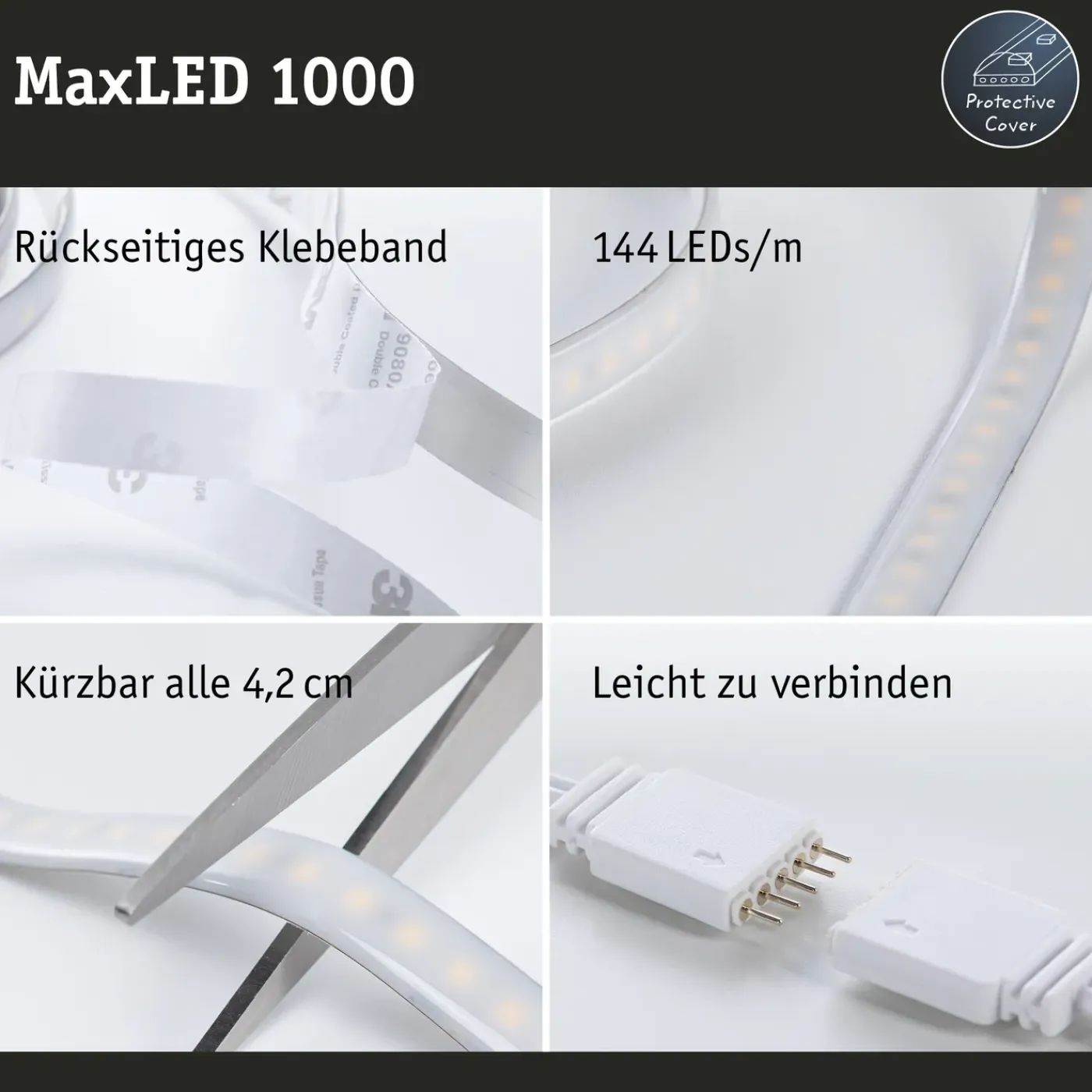 Paulmann ledstrip MaxLED 1000 3m basisset daglicht wit gecoat 34W