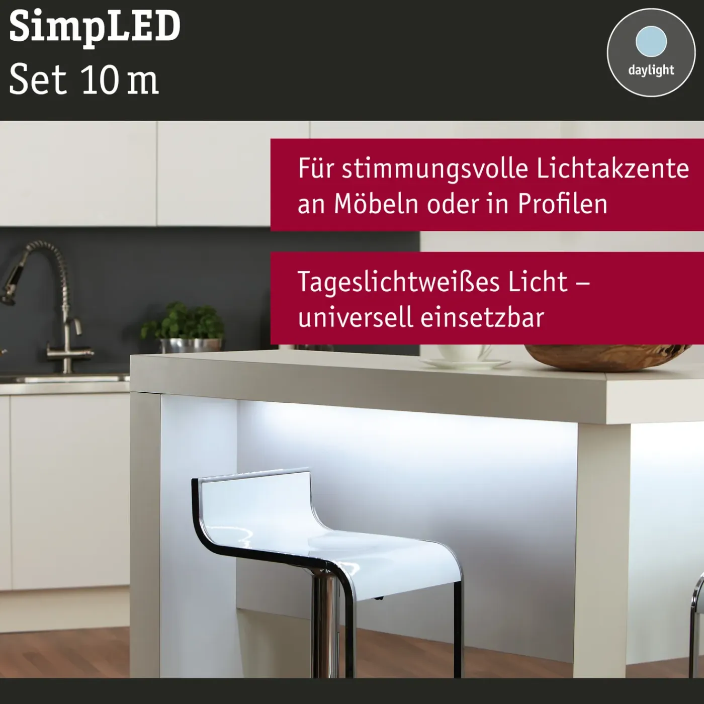 Paulmann ledstrip SimpLED 10m daglicht 22W
