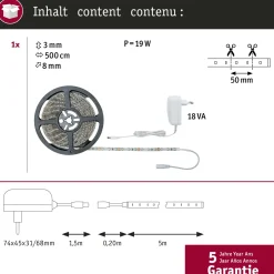 Paulmann ledstrip SimpLED 5m daglicht 17W