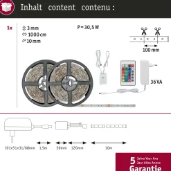 Paulmann ledstrip SimpLED 10m RGB 28W