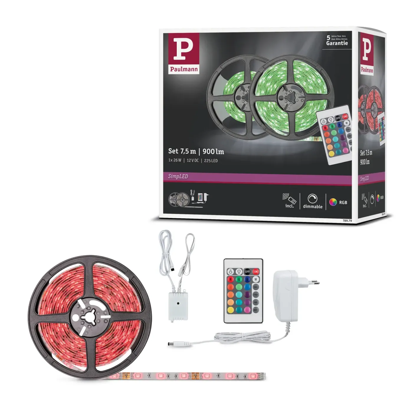 Paulmann ledstrip SimpLED 5m RGB 20W