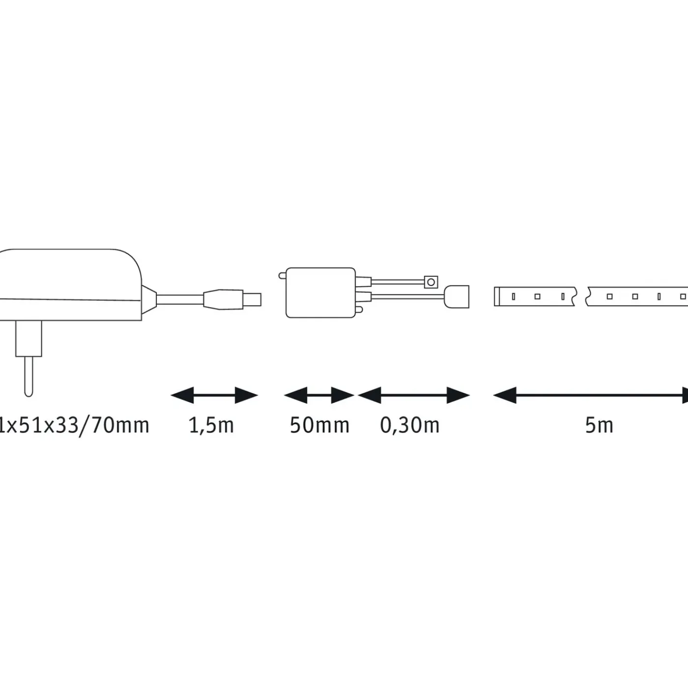 Paulmann ledstrip SimpLED 5m RGB 20W