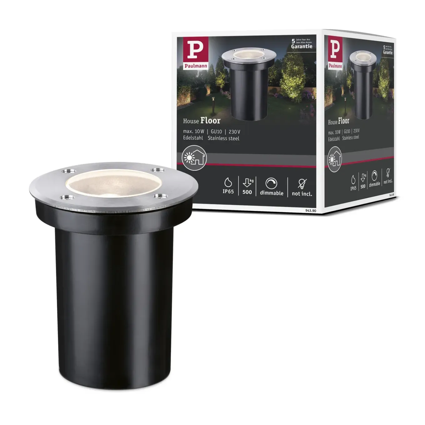 Paulmann Outdoor grondpot Floor edelstaal GU10