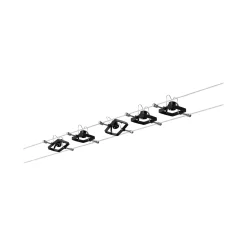 Paulmann railsysteem spot Mac II zwart mat metaal kunststof GU5,3 5x10W