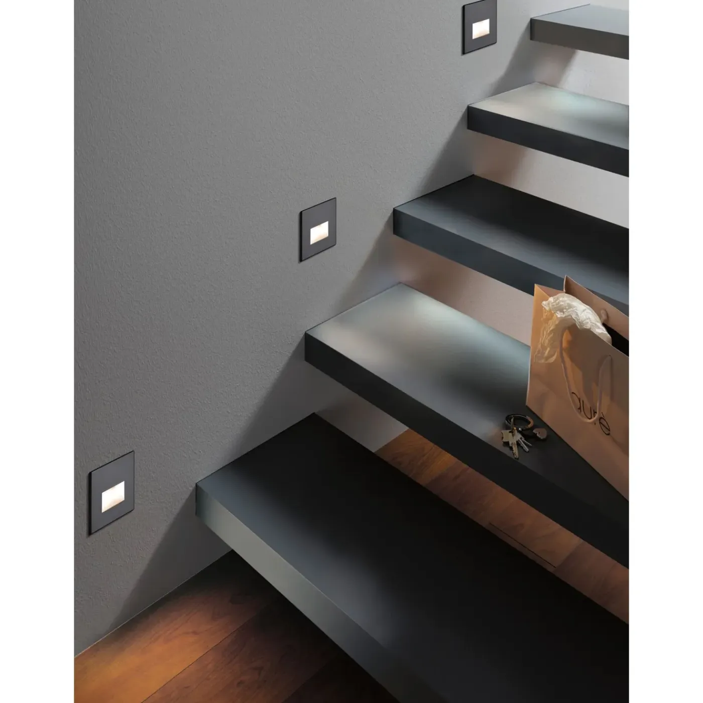 Paulmann traplamp Edge Quadro matzwart 1,2W