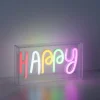 Paul Neuhaus Neon Lamp Happy - Meerkleurig - 8,5W - 23x12,7cm
