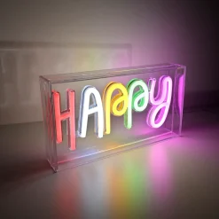 Paul Neuhaus Neon Lamp Happy - Meerkleurig - 8,5W - 23x12,7cm