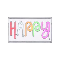 Paul Neuhaus Neon Lamp Happy - Meerkleurig - 8,5W - 23x12,7cm