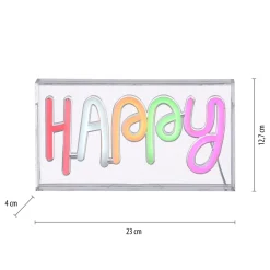 Paul Neuhaus Neon Lamp Happy - Meerkleurig - 8,5W - 23x12,7cm