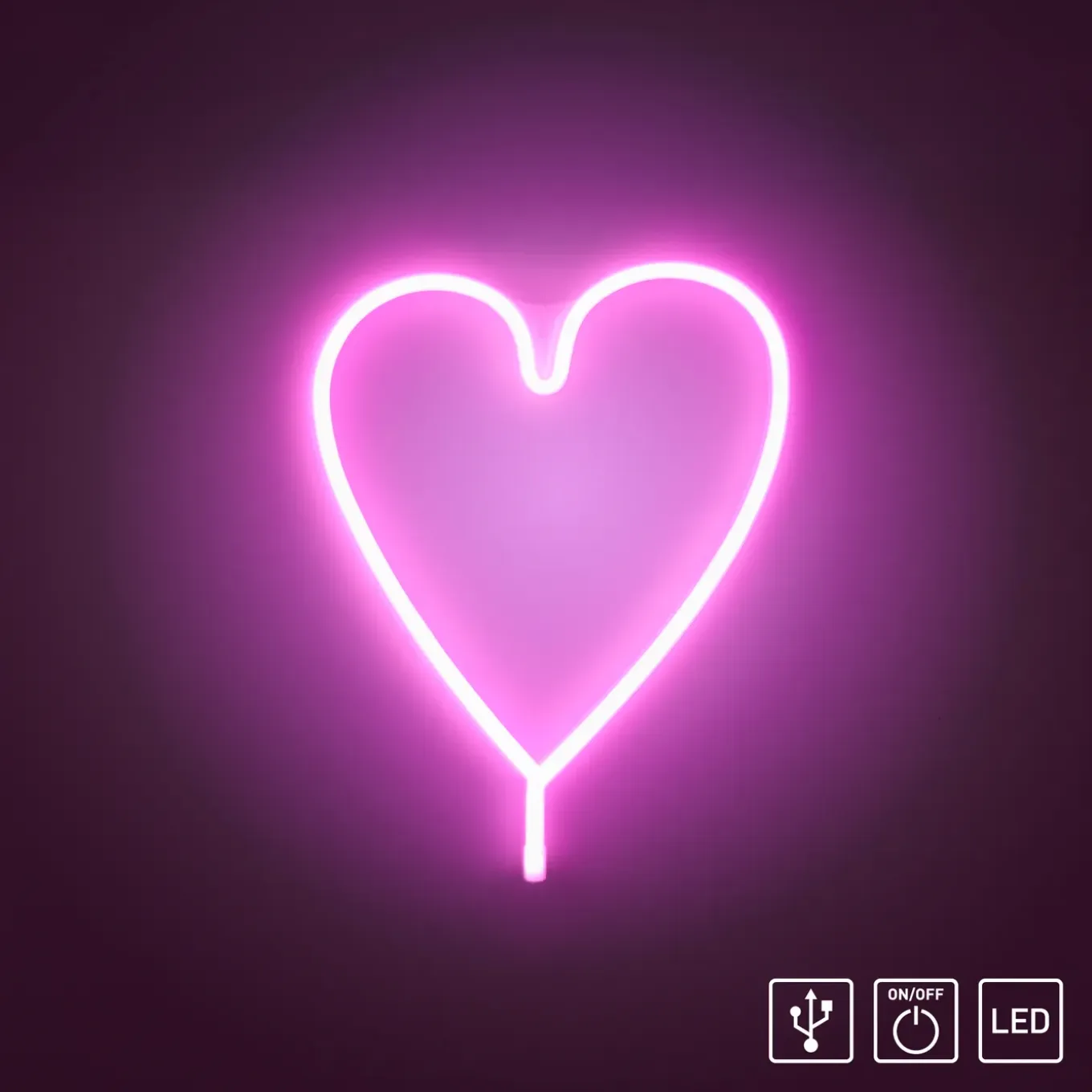 Paul Neuhaus Neon Lamp Hart - Roze - 9W - 29x38cm