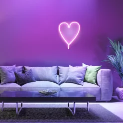 Paul Neuhaus Neon Lamp Hart - Roze - 9W - 29x38cm