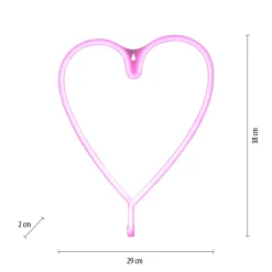 Paul Neuhaus Neon Lamp Hart - Roze - 9W - 29x38cm