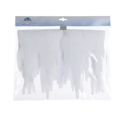 Decoris Pbh a 1 Rand polyester icicle iris glitter Finish:iris glitter Vorm:icicle L200.00-W27.00-H1.00cm wit