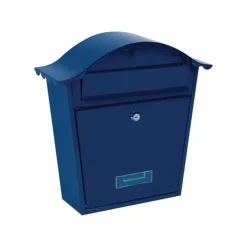 Perel Brievenbus Paris, wandmontage, 13.2 x 36.5 x 37 cm, Blauw