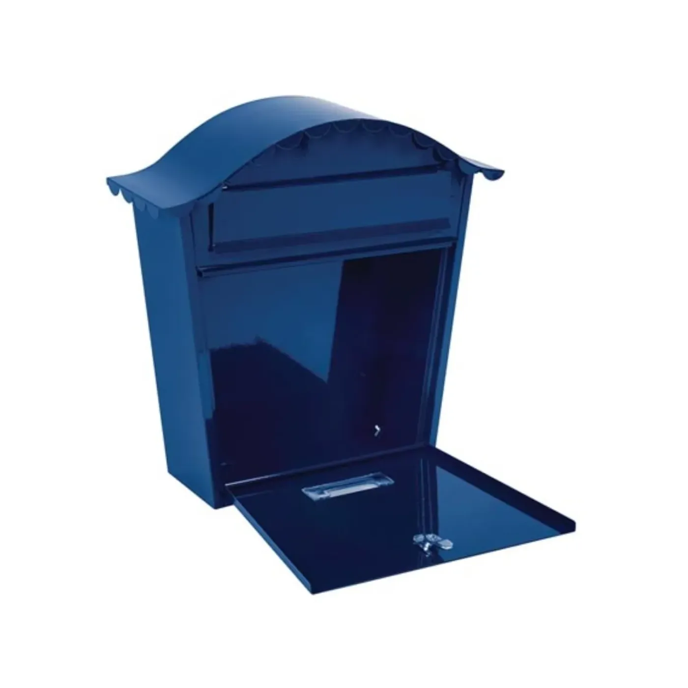 Perel Brievenbus Paris, wandmontage, 13.2 x 36.5 x 37 cm, Blauw