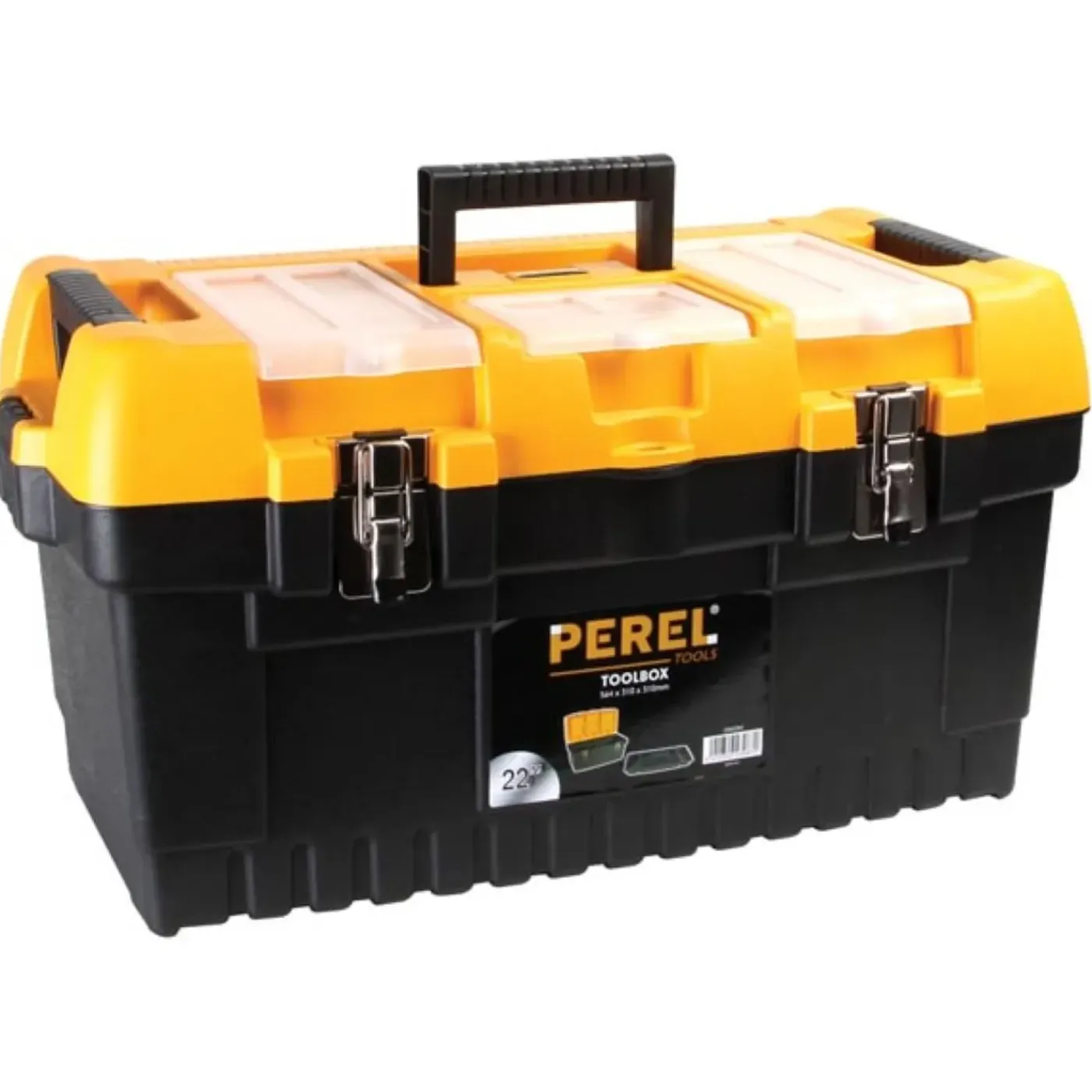 Perel Gereedschapskoffer Leeg, 56.4 X 31 X 31 Cm, Zwart, Polypropyleen