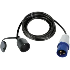 Perel Verloopkabel, H07RN-F 3G2.5, 3 m, 3680 W, Binnen en buiten, IP44, Zwart, Rubber