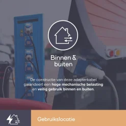 Perel Verloopkabel, H07RN-F 3G2.5, 3 m, 3680 W, Binnen en buiten, IP44, Zwart, Rubber
