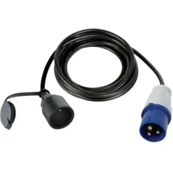 Perel Verloopkabel, H07RN-F 3G1.5, 3 m, 3680 W, Binnen en buiten, IP44, Zwart, Rubber