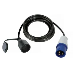 Perel Verloopkabel, H07RN-F 3G2.5, 3 m, 3680 W, Binnen en buiten, IP44, Zwart, Rubber