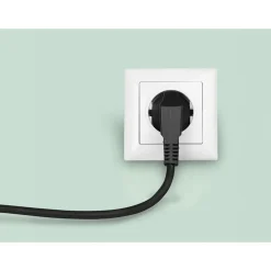 Perel Voedingskabel, H05VV-F 3G0.75, 1.5 m, 10 A/230 V, 2500 W, type E/F 90°, voor binnen, pvc, zwar