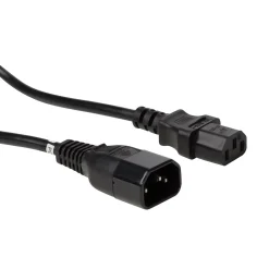 Perel Voedingskabel, 1.8 m, 230 V, 2500 W, C14 naar C13, voor binnen, pvc, zwart