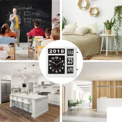 Perel Wc106 Kalenderklok Groot Duidelijk Display Voor Senioren